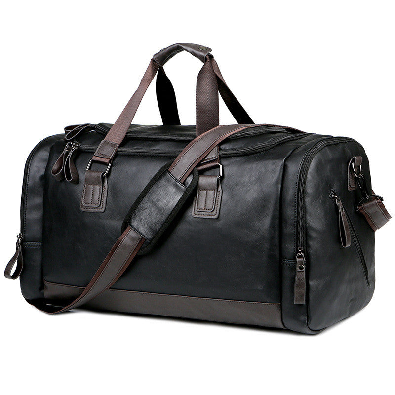 Pu Leather Large Capacity Travel Bag Men'S Business Travel Duffel Bag