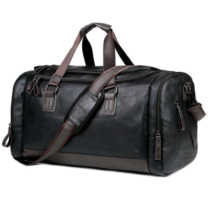 Pu Leather Large Capacity Travel Bag Men'S Business Travel Duffel Bag