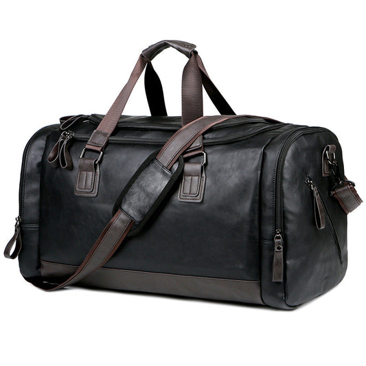 Pu Leather Large Capacity Travel Bag Men'S Business Travel Duffel Bag