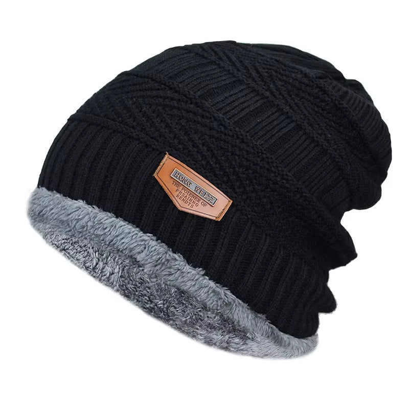 Winter Beanie Hat for Men Knitted Hat Winter Cap Beanie Women Thick Wool Cap Balaclava Mask Bonnet Hats