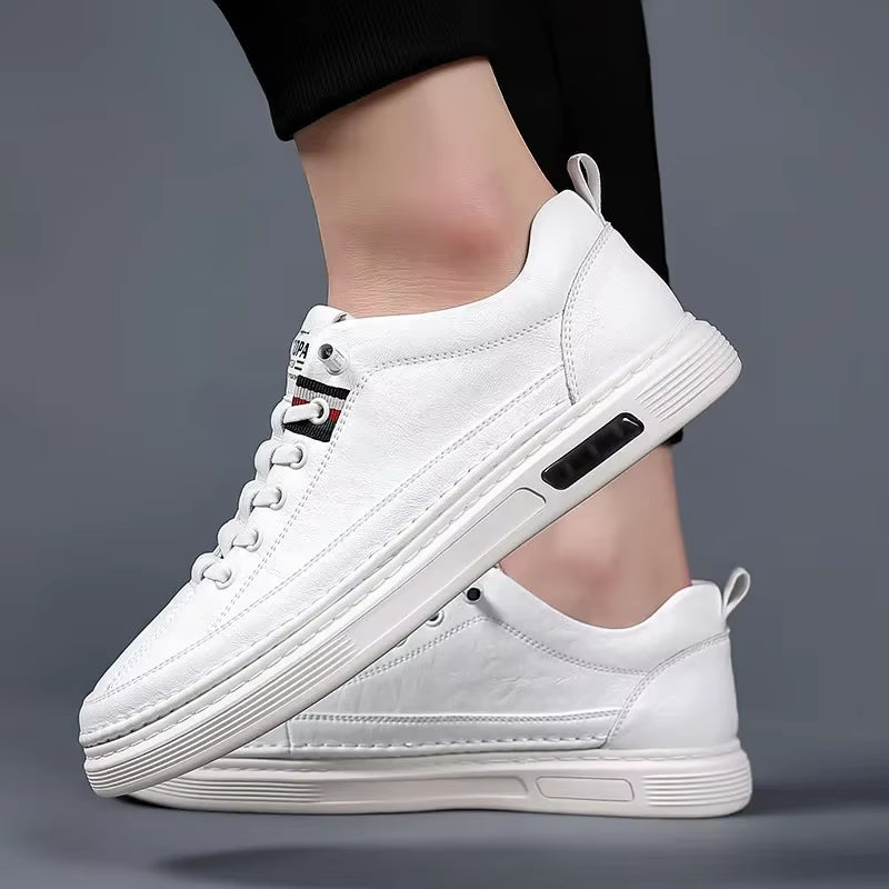 Brand Men'S Casual New Leather Shoes for Men Non-Slip Sports Shoes Fashion Comfortable Sneakers Male Flat Slip-On Casual Shoes