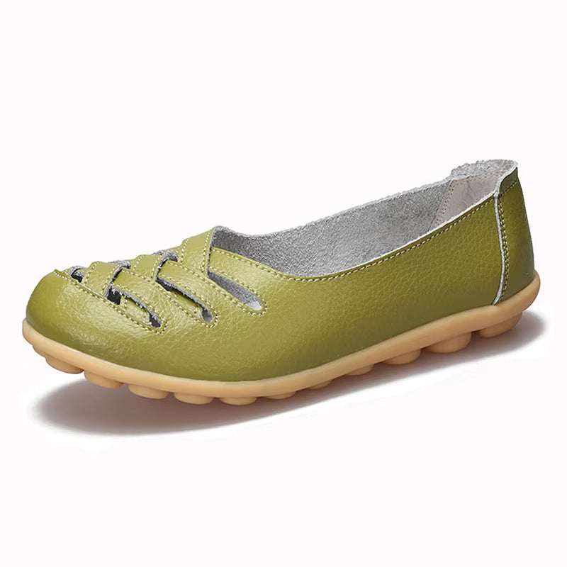 Genuine Leather Women'S Shoes Flats Loafers Ladies Shoes Slip on Women'S Loafers Femme Moccasins Female Ballet Tenis Feminino