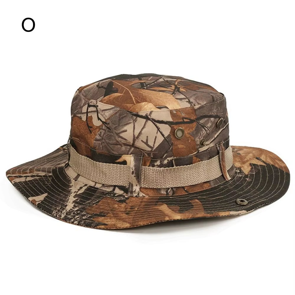 Men & Women Sun Hat Wide Brim Breathable Fishing Cap Men'S Bucket Hats Hiking Jungle Hat Summer Outdoor Camo Caps