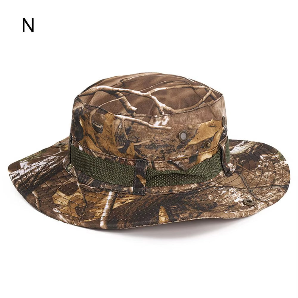 Men & Women Sun Hat Wide Brim Breathable Fishing Cap Men'S Bucket Hats Hiking Jungle Hat Summer Outdoor Camo Caps