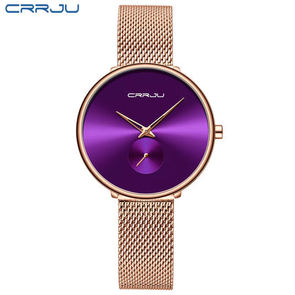 Fashion Women Watch Luxury Casual Simple Ladies Daily Dress Mesh Wristwatch Minimalist Waterproof Quartz Female Clock