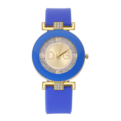 Simple Black White Quartz Watches Women Minimalist Design Silicone Strap Wristwatch Big Dial Women'S Fashion Creative Watch