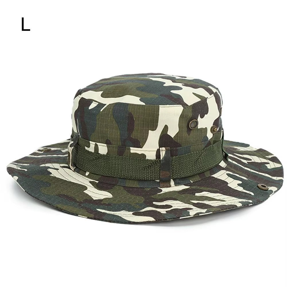 Men & Women Sun Hat Wide Brim Breathable Fishing Cap Men'S Bucket Hats Hiking Jungle Hat Summer Outdoor Camo Caps