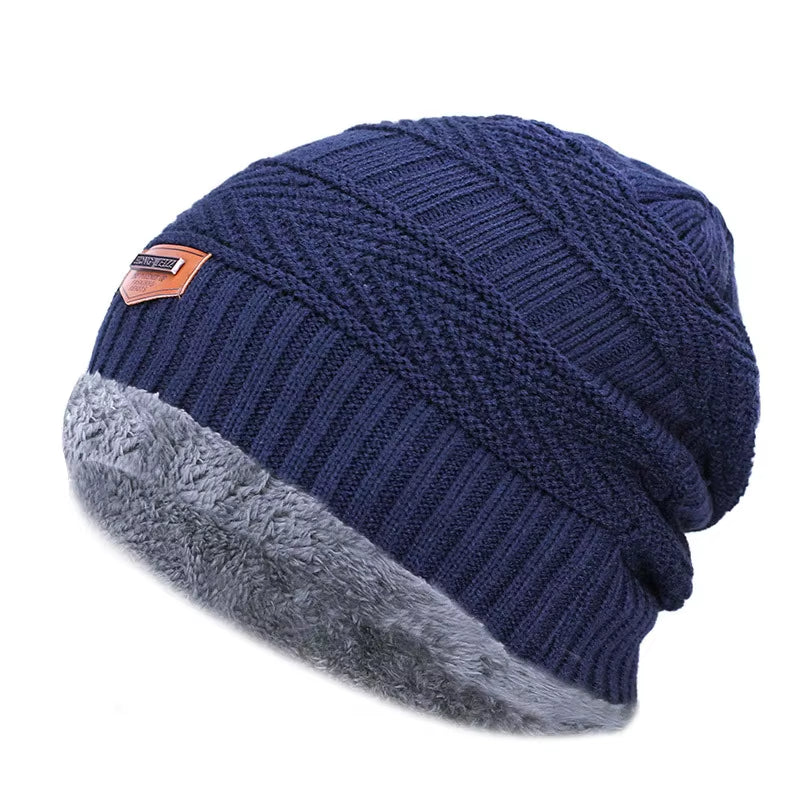 Winter Beanie Hat for Men Knitted Hat Winter Cap Beanie Women Thick Wool Cap Balaclava Mask Bonnet Hats