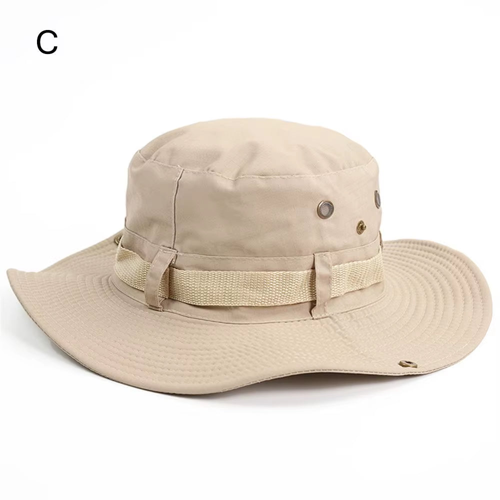 Men & Women Sun Hat Wide Brim Breathable Fishing Cap Men'S Bucket Hats Hiking Jungle Hat Summer Outdoor Camo Caps