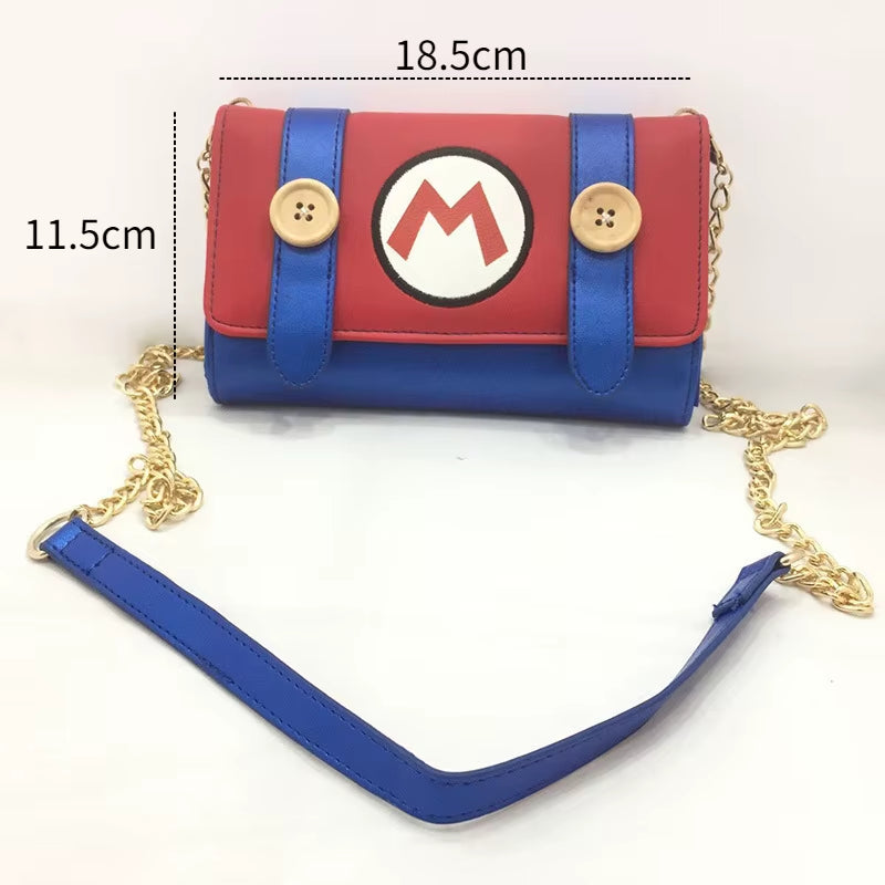Super Marios Bros Cute Shoulder Bags Wallet Cartoon Retro PU Games Console Coin Purse Tote Bags Casual Women Messenger Bag Gifts