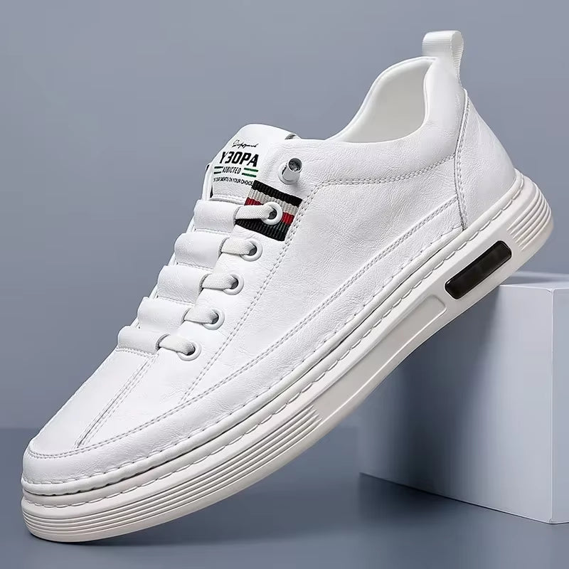 Brand Men'S Casual New Leather Shoes for Men Non-Slip Sports Shoes Fashion Comfortable Sneakers Male Flat Slip-On Casual Shoes