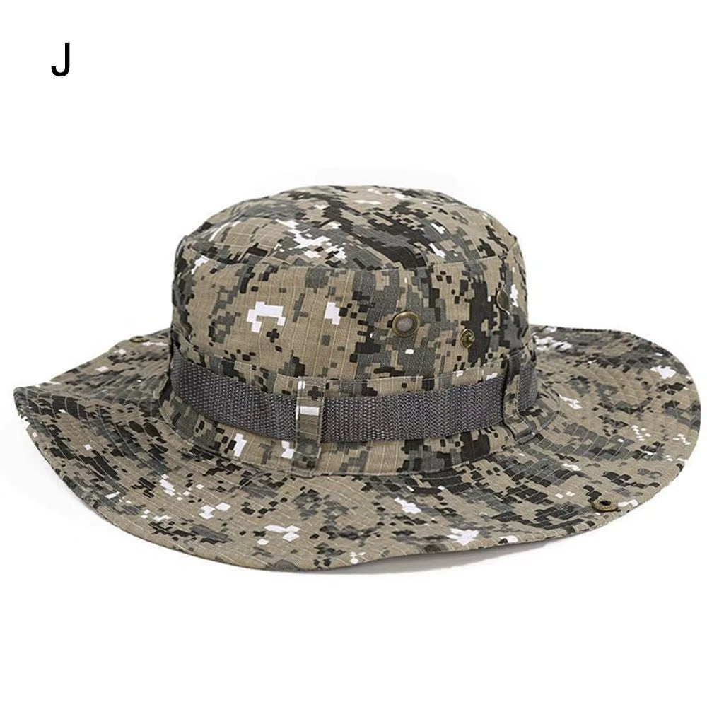 Men & Women Sun Hat Wide Brim Breathable Fishing Cap Men'S Bucket Hats Hiking Jungle Hat Summer Outdoor Camo Caps
