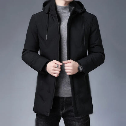 Mens Parkas Winter Warm Jacket Coats Men Fashion Casual Mens Winter Jackets and Coats Fleece Parkas Collar Detachable Clothes