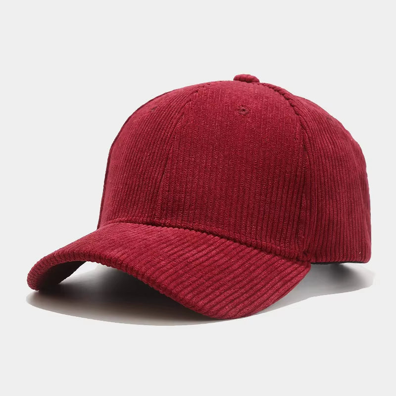 Spring Autumn Corduroy Baseball Cap Unisex Vintage Baseball Hat for Women Men Cap Outdoor Adjustable Hip Hop Sports Baseball Cap