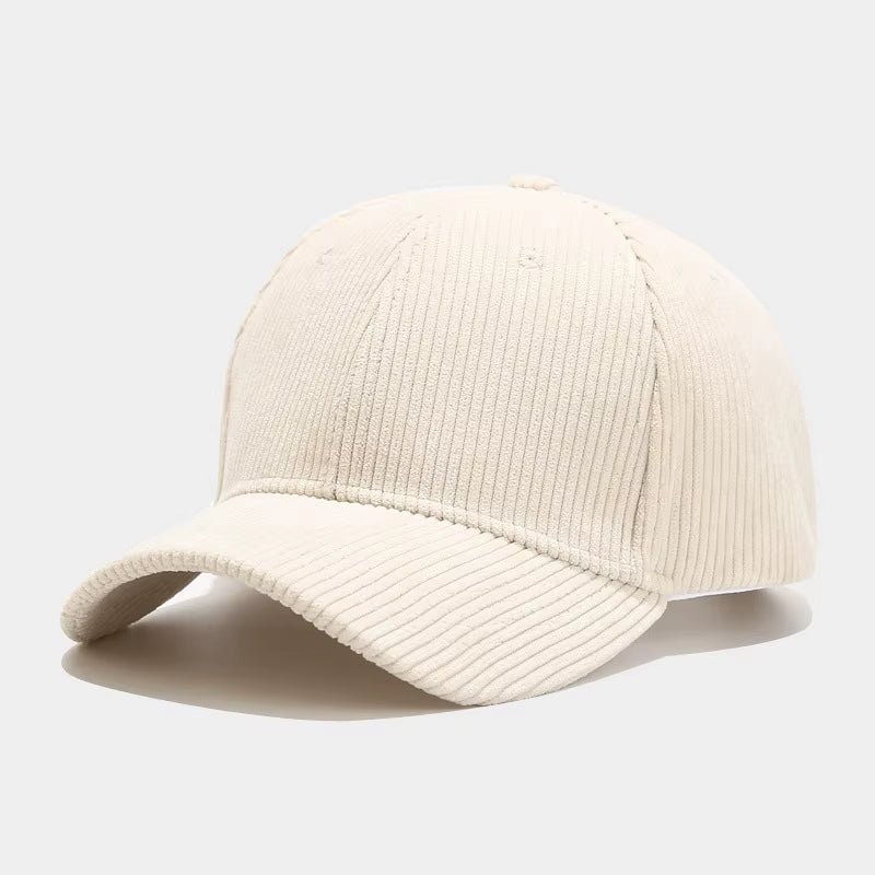 Spring Autumn Corduroy Baseball Cap Unisex Vintage Baseball Hat for Women Men Cap Outdoor Adjustable Hip Hop Sports Baseball Cap