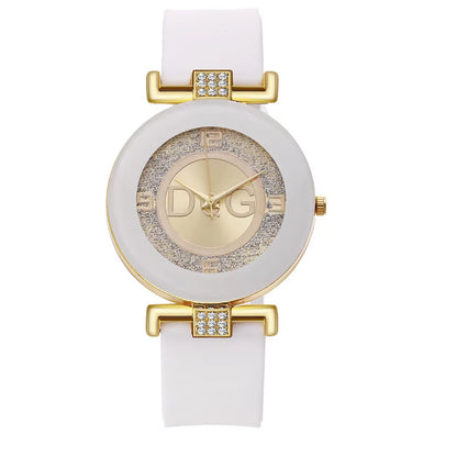 Simple Black White Quartz Watches Women Minimalist Design Silicone Strap Wristwatch Big Dial Women'S Fashion Creative Watch