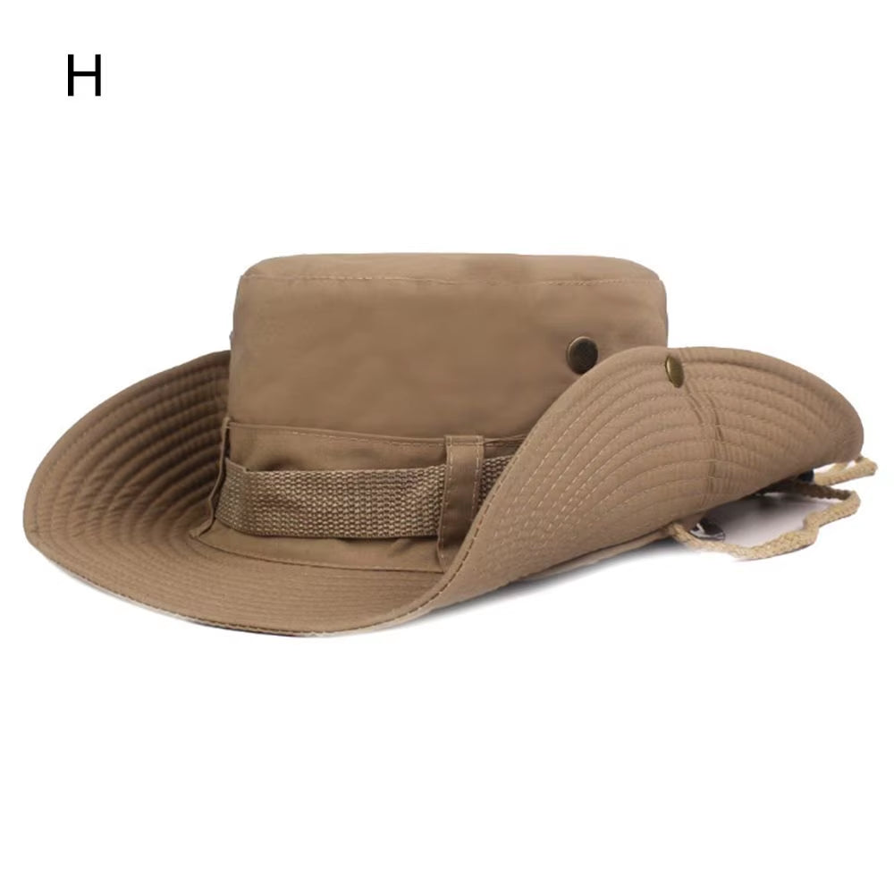 Men & Women Sun Hat Wide Brim Breathable Fishing Cap Men'S Bucket Hats Hiking Jungle Hat Summer Outdoor Camo Caps