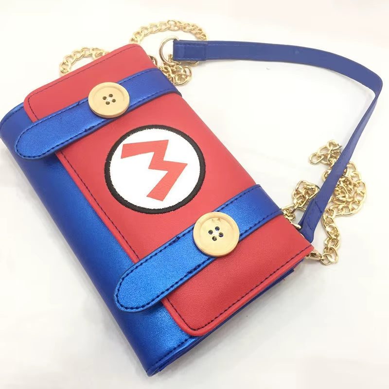 Super Marios Bros Cute Shoulder Bags Wallet Cartoon Retro PU Games Console Coin Purse Tote Bags Casual Women Messenger Bag Gifts