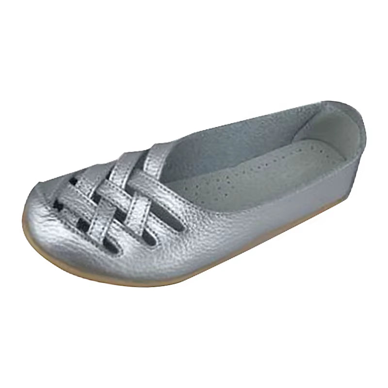 Genuine Leather Women'S Shoes Flats Loafers Ladies Shoes Slip on Women'S Loafers Femme Moccasins Female Ballet Tenis Feminino