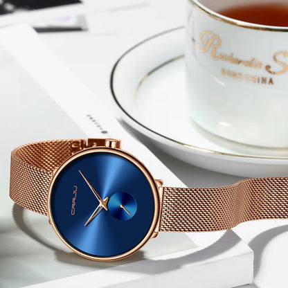 Fashion Women Watch Luxury Casual Simple Ladies Daily Dress Mesh Wristwatch Minimalist Waterproof Quartz Female Clock