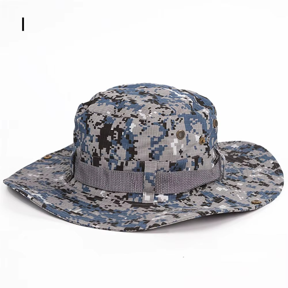Men & Women Sun Hat Wide Brim Breathable Fishing Cap Men'S Bucket Hats Hiking Jungle Hat Summer Outdoor Camo Caps