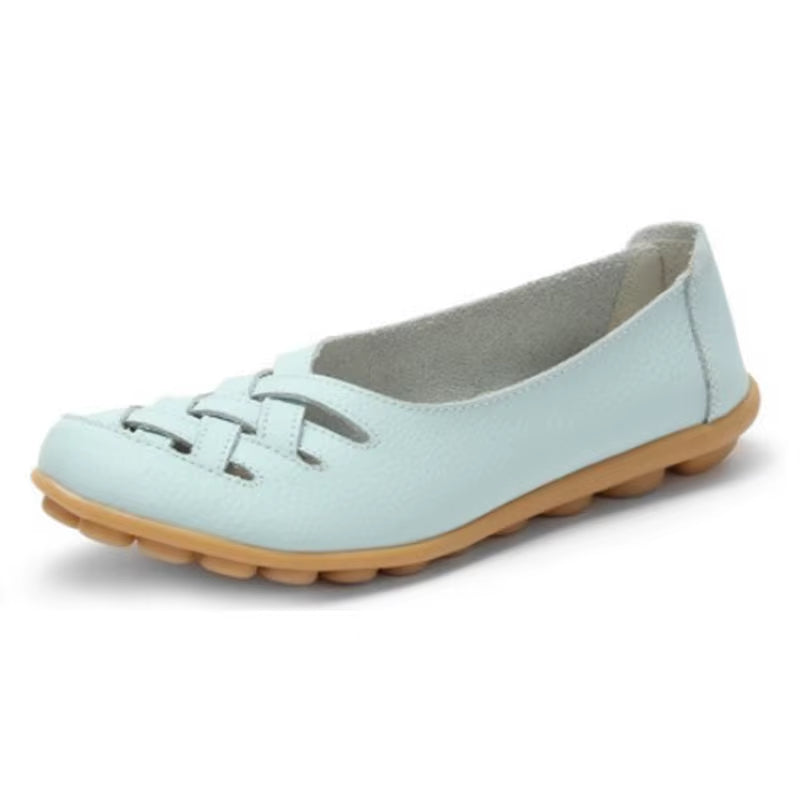 Genuine Leather Women'S Shoes Flats Loafers Ladies Shoes Slip on Women'S Loafers Femme Moccasins Female Ballet Tenis Feminino