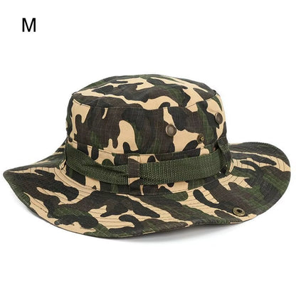Men & Women Sun Hat Wide Brim Breathable Fishing Cap Men'S Bucket Hats Hiking Jungle Hat Summer Outdoor Camo Caps