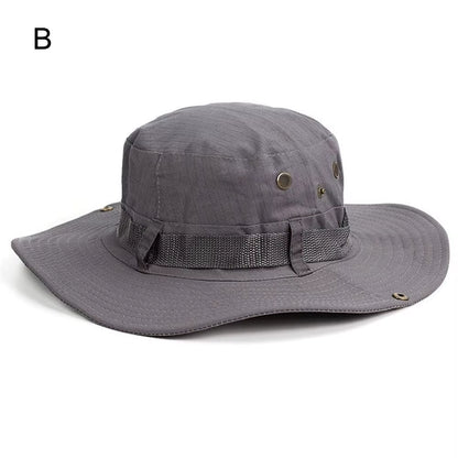 Men & Women Sun Hat Wide Brim Breathable Fishing Cap Men'S Bucket Hats Hiking Jungle Hat Summer Outdoor Camo Caps